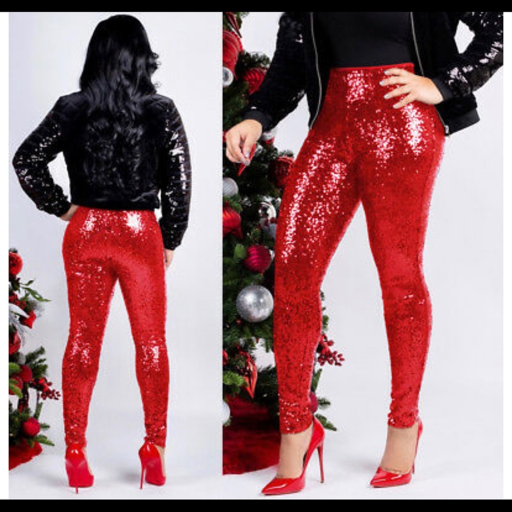 Sequin Holiday Leggins